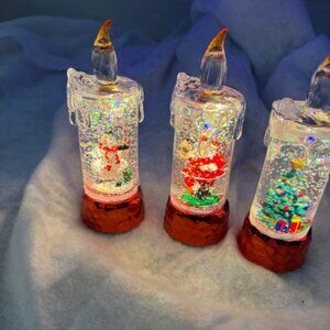 Christmas Glitter Flameless Candles